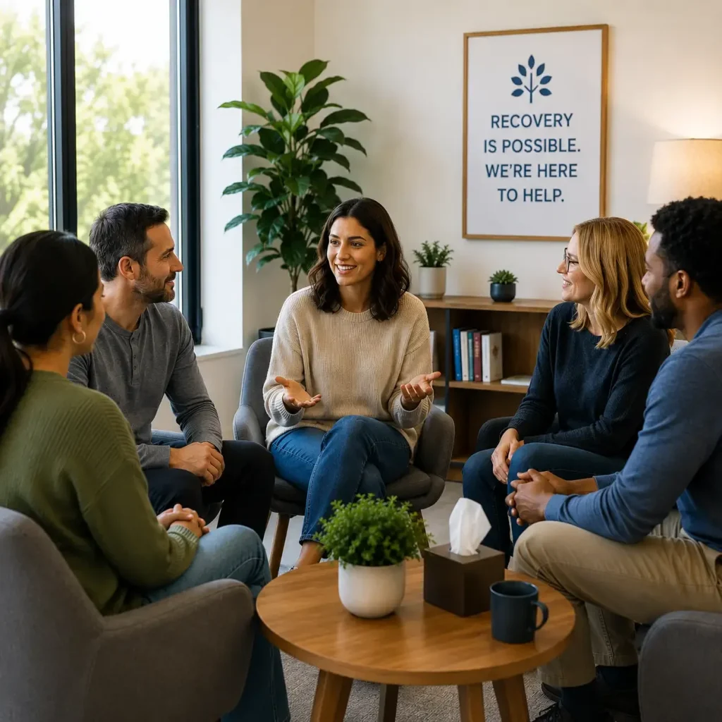 Addiction Treatment Group Support Session